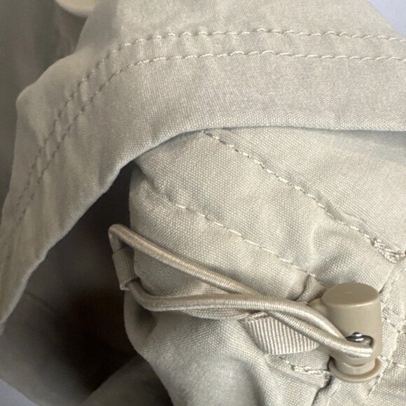 Eddie Bauer Women’s Tan Rainier Capri Crop Pants Sz 16 Stretch Outdoor Hiking - Picture 5 of 13